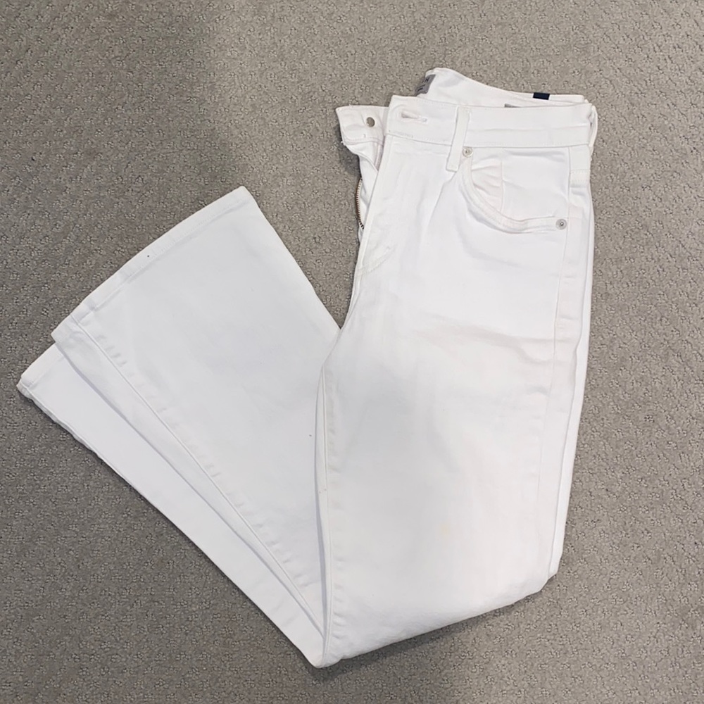 Citizens of Humanity high rise flare white jean